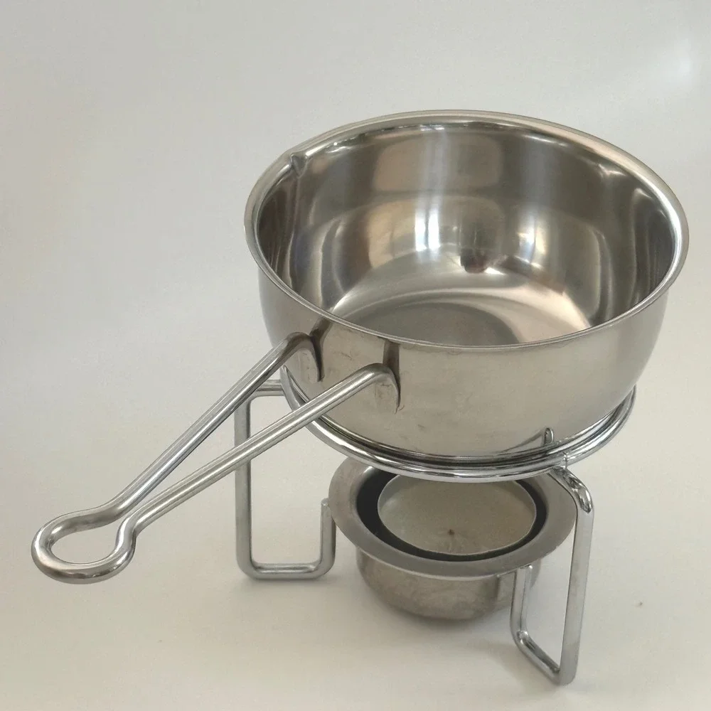WMF‎ Forma Butter-Set Stainless Steel Melting Pot + Stand Germany Vintage w/ Box